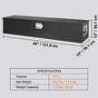 VEVOR Heavy Duty Aluminum Truck Bed Tool Box, Diamond Plate Tool Box with Side Handle and Lock Keys, Storage Tool Box Chest Box Organizer for Pickup, Truck Bed, RV, Trailer, 48