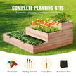 VEVOR Wooden Raised Garden Bed Planter Box 44.5x44.5x20.1