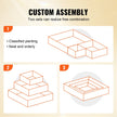VEVOR Wooden Raised Garden Bed Planter Box 44.5x44.5x20.1