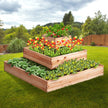 VEVOR Wooden Raised Garden Bed Planter Box 44.5x44.5x20.1