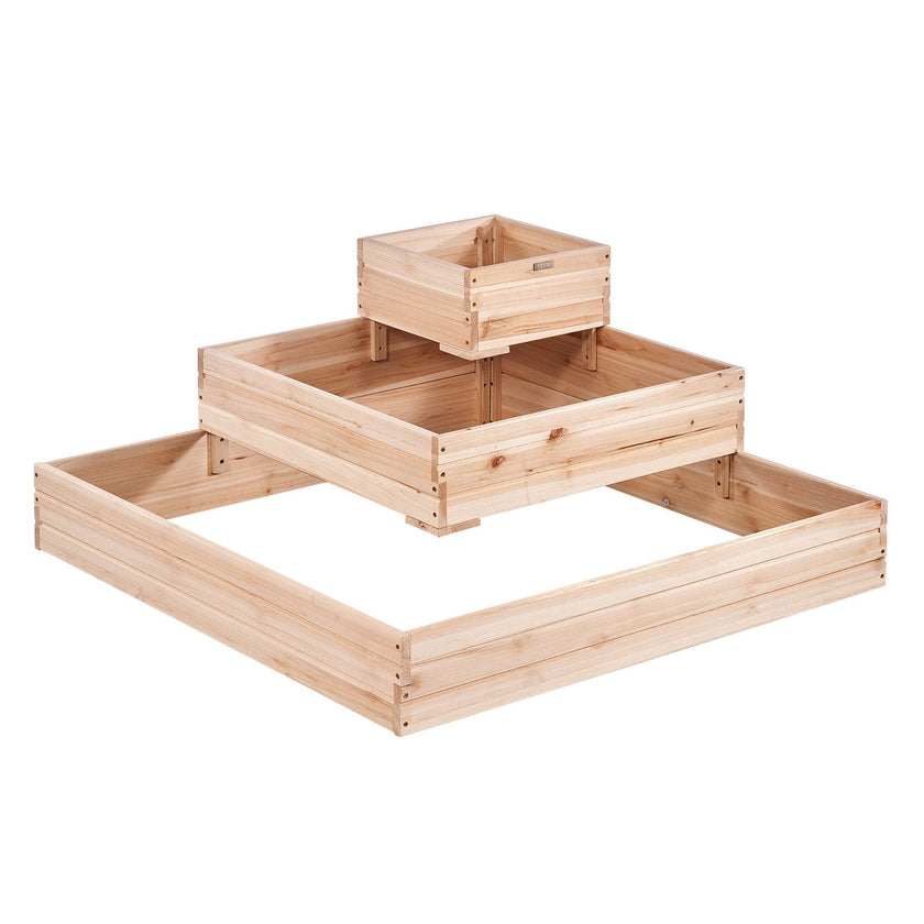 VEVOR Wooden Raised Garden Bed Planter Box 44.5x44.5x20.1