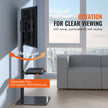 VEVOR TV Stand Mount, Swivel Tall TV Stand for 32 to 65 inch TVs, Height Adjustable Portable Floor TV Stand with Tempered Glass Base for Bedroom, Living Room