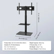 VEVOR TV Stand Mount, Swivel Tall TV Stand for 32 to 65 inch TVs, Height Adjustable Portable Floor TV Stand with Tempered Glass Base for Bedroom, Living Room