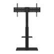 VEVOR TV Stand Mount, Swivel Tall TV Stand for 32 to 85 inch TVs, Height Adjustable Portable Floor TV Stand with Tempered Glass Base for Bedroom, Living Room