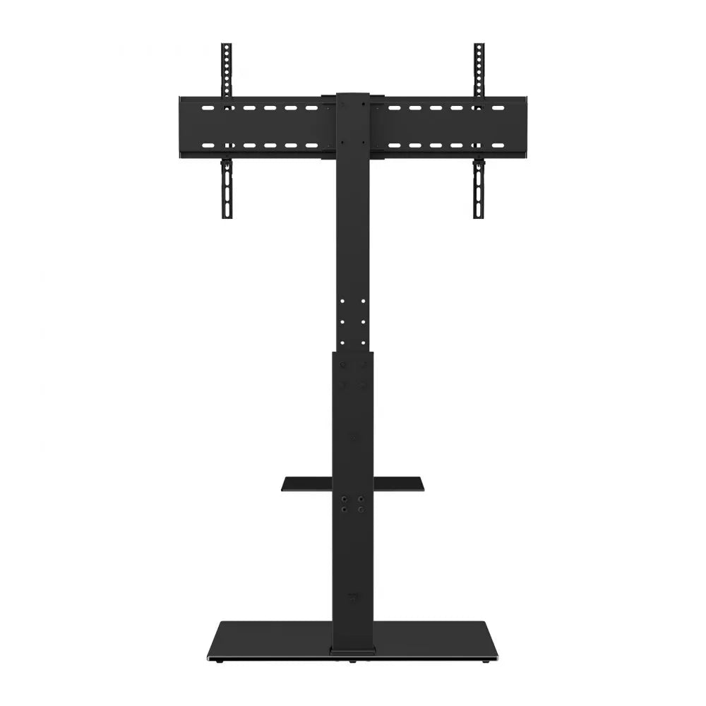 VEVOR TV Stand Mount, Swivel Tall TV Stand for 32 to 85 inch TVs, Height Adjustable Portable Floor TV Stand with Tempered Glass Base for Bedroom, Living Room