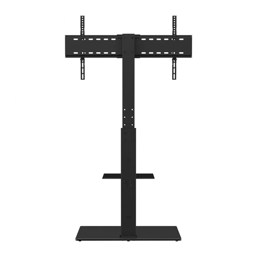 VEVOR TV Stand Mount, Swivel Tall TV Stand for 32 to 85 inch TVs, Height Adjustable Portable Floor TV Stand with Tempered Glass Base for Bedroom, Living Room