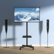 VEVOR Mobile TV Stand, Mobile TV Cart for 23 to 60 inch TVs, Height Adjustable Portable TV Stand with Wheels, with A Tray for Audio-Visual Devices, Rolling TV Stand with Mount for Bedroom, Living Room
