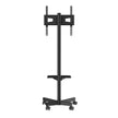 VEVOR Mobile TV Stand, Mobile TV Cart for 23 to 60 inch TVs, Height Adjustable Portable TV Stand with Wheels, with A Tray for Audio-Visual Devices, Rolling TV Stand with Mount for Bedroom, Living Room