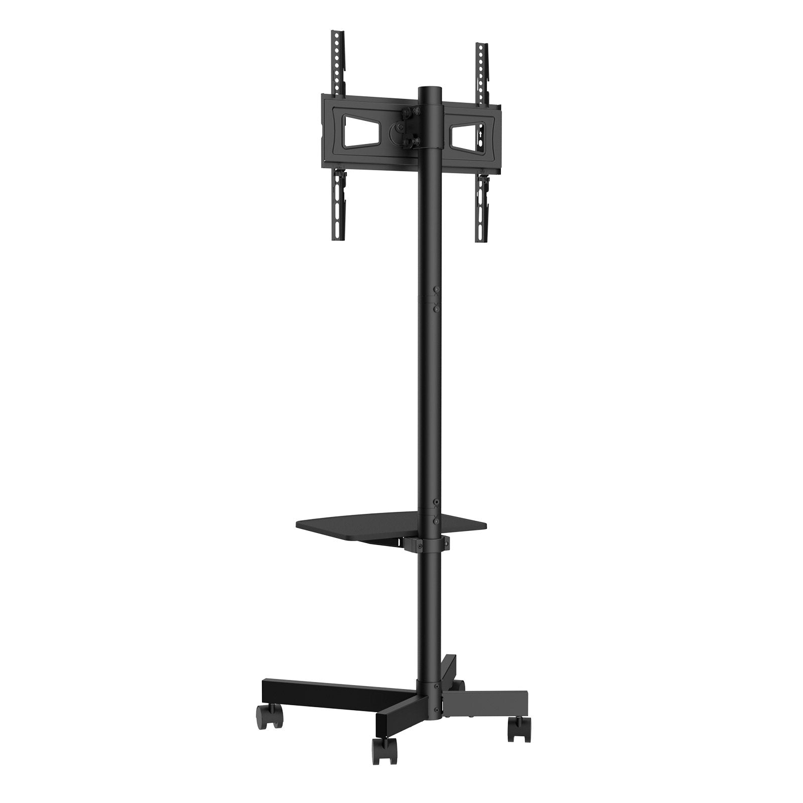 VEVOR Mobile TV Stand, Mobile TV Cart for 23 to 60 inch TVs, Height Adjustable Portable TV Stand with Wheels, with A Tray for Audio-Visual Devices, Rolling TV Stand with Mount for Bedroom, Living Room