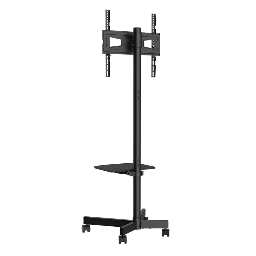 VEVOR Mobile TV Stand, Mobile TV Cart for 23 to 60 inch TVs, Height Adjustable Portable TV Stand with Wheels, with A Tray for Audio-Visual Devices, Rolling TV Stand with Mount for Bedroom, Living Room