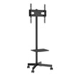 VEVOR Mobile TV Stand, Mobile TV Cart for 23 to 60 inch TVs, Height Adjustable Portable TV Stand with Wheels, with A Tray for Audio-Visual Devices, Rolling TV Stand with Mount for Bedroom, Living Room
