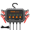 VEVOR Smart Battery Charger, 8-Amp, LiFePO4 Lead-Acid (AGM / Gel / SLA) Car Battery Charger, Fully-Automatic Charger Maintainer Desulfator for Boat Motorcycle Lawn Mower Golf Cart Marine Deep Cycle