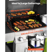 VEVOR 4 Burner Propane Gas Grill with Side Burner – 52,000 BTU Stainless Steel BBQ Grill