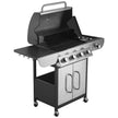 VEVOR 4 Burner Propane Gas Grill with Side Burner – 52,000 BTU Stainless Steel BBQ Grill