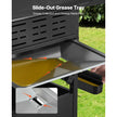 VEVOR 4 Burner Propane Gas Grill with Side Burner, 52,000 BTU Outdoor BBQ Grill with 425 Sq. In. Cooking Area, Carbon Steel Patio Garden Barbecue with Side Shelves