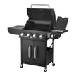 VEVOR 4 Burner Propane Gas Grill with Side Burner, 52,000 BTU Outdoor BBQ Grill with 425 Sq. In. Cooking Area, Carbon Steel Patio Garden Barbecue with Side Shelves