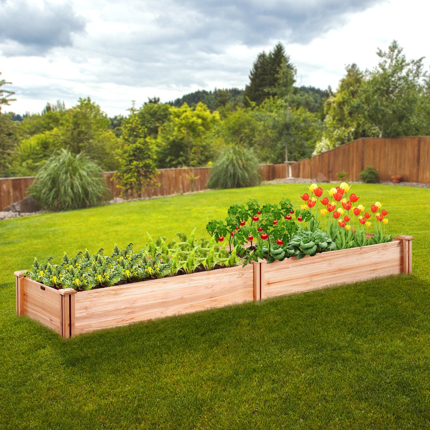 VEVOR Wooden Raised Garden Bed Planter Box 94.5x23.6x9.8
