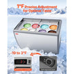 Commercial Ice Cream Display Freezer – 13.1 Cu. Ft. Gelato Dipping Cabinet with LED Lighting