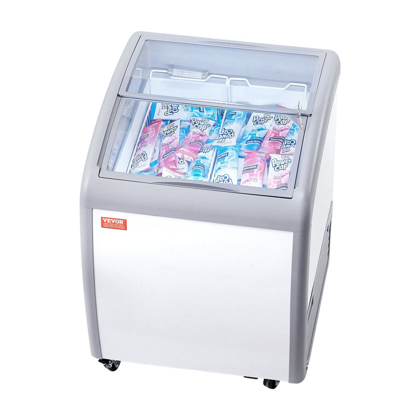 VEVOR 5.4 Cu.ft Commercial Ice Cream Display Case Gelato Dipping Freezer Cabinet