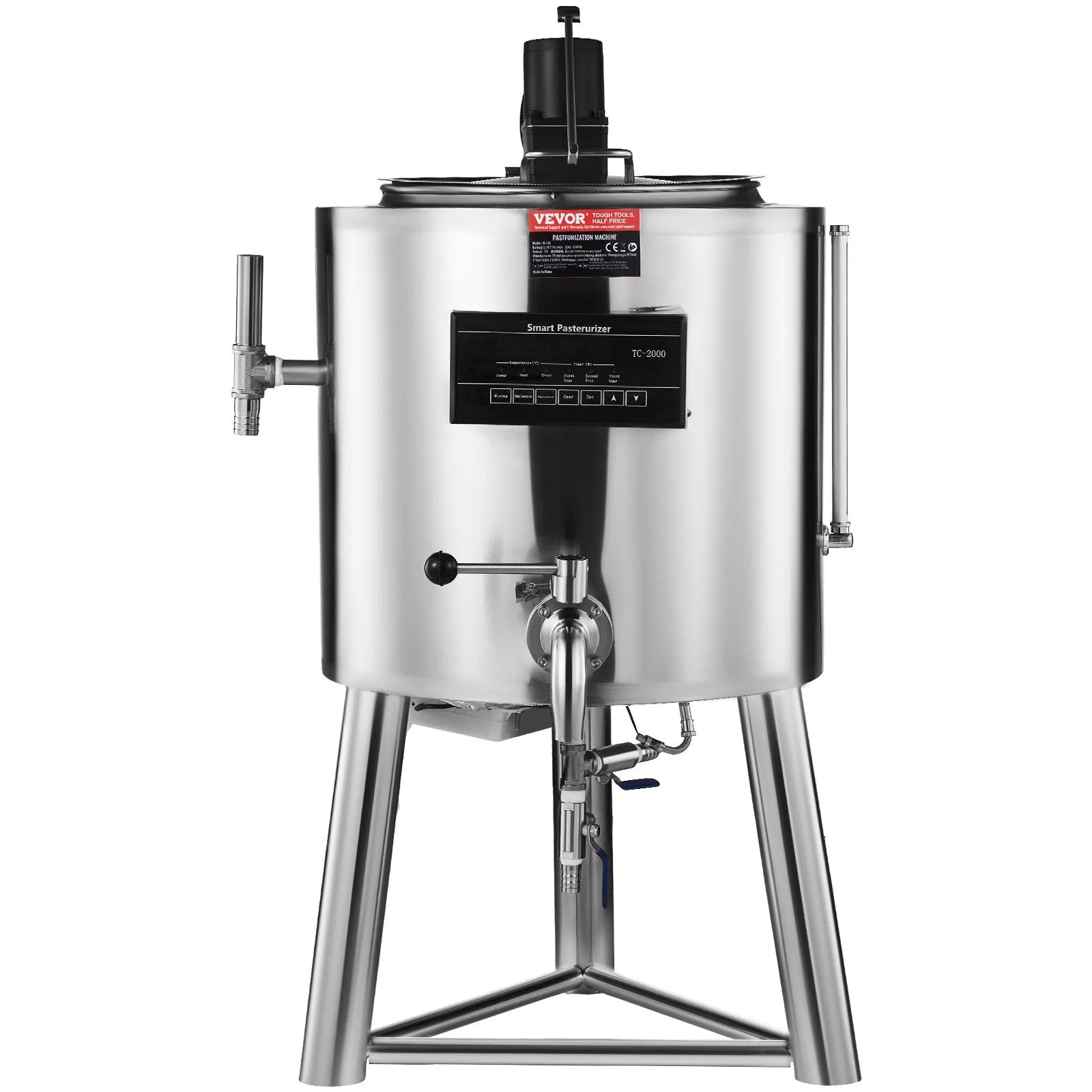 VEVOR Commercial Pasteurization Machine 30L Pasteurizer for Milk Sterilization