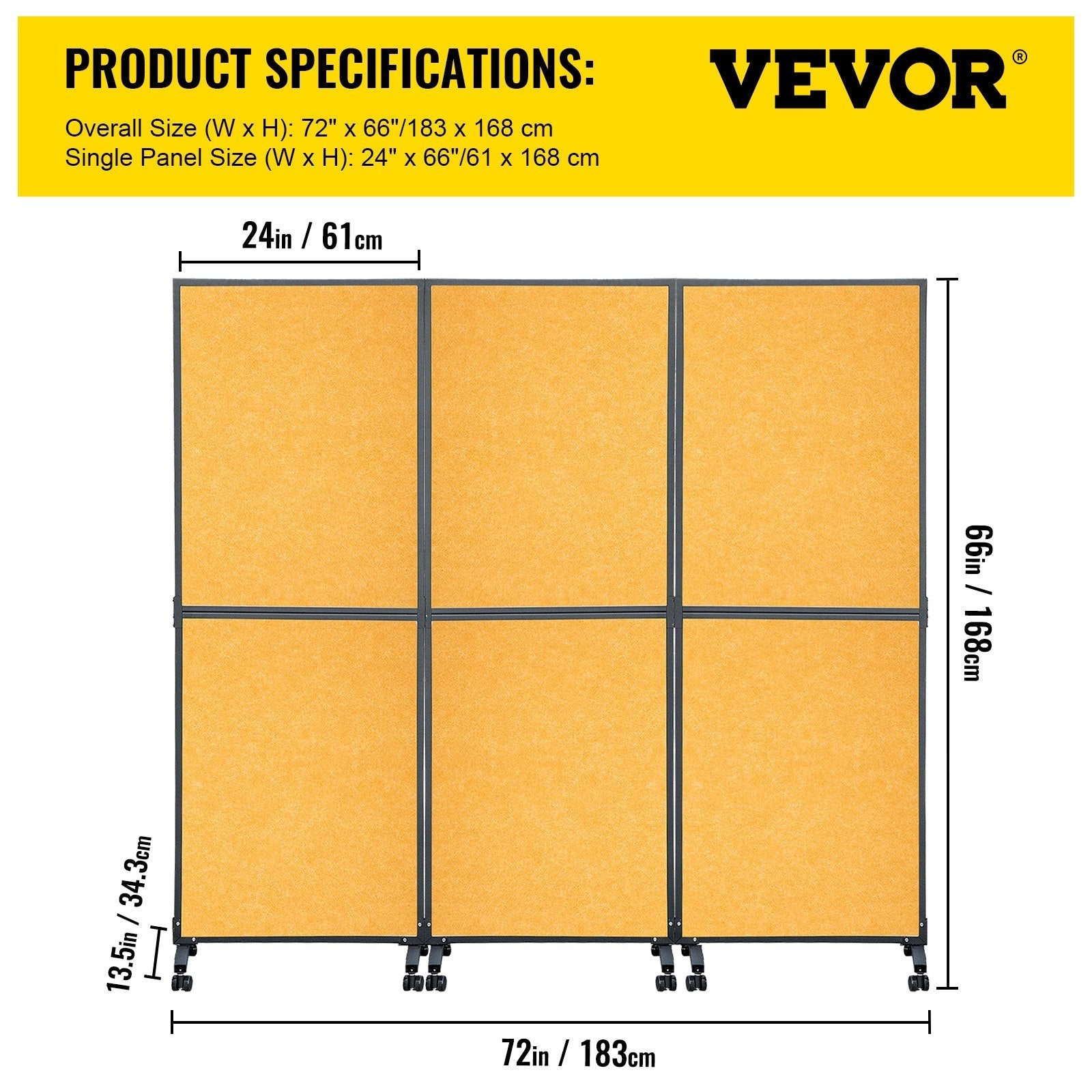 VEVOR Acoustic Room Divider 72