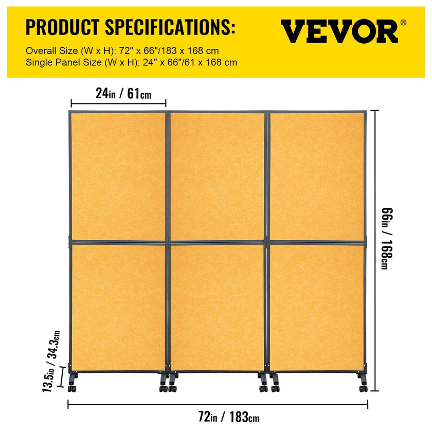 VEVOR Acoustic Room Divider 72