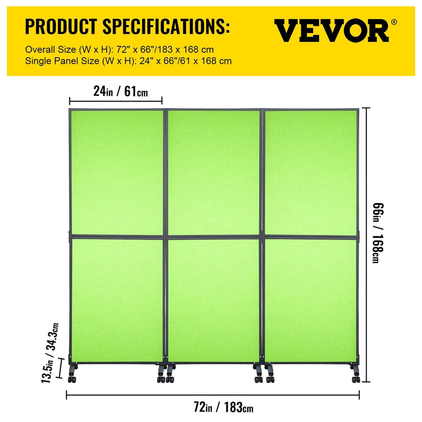 VEVOR Acoustic Room Divider 72\