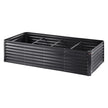 VEVOR Raised Garden Bed, 8 x 4 x 2 ft  Galvanized Metal Planter Box, Outdoor Planting Boxes with Open Base, for Growing Flowers/Vegetables/Herbs in Backyard/Garden/Patio/Balcony, Dark Gray