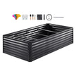 VEVOR Raised Garden Bed, 8 x 4 x 2 ft  Galvanized Metal Planter Box, Outdoor Planting Boxes with Open Base, for Growing Flowers/Vegetables/Herbs in Backyard/Garden/Patio/Balcony, Dark Gray