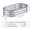 VEVOR Raised Garden Bed, 4 x 2 x 1 ft Galvanized Metal Planter Box, Outdoor Planting Boxes with Open Base, for Growing Flowers/Vegetables/Herbs in Backyard/Garden/Patio/Balcony, Silver