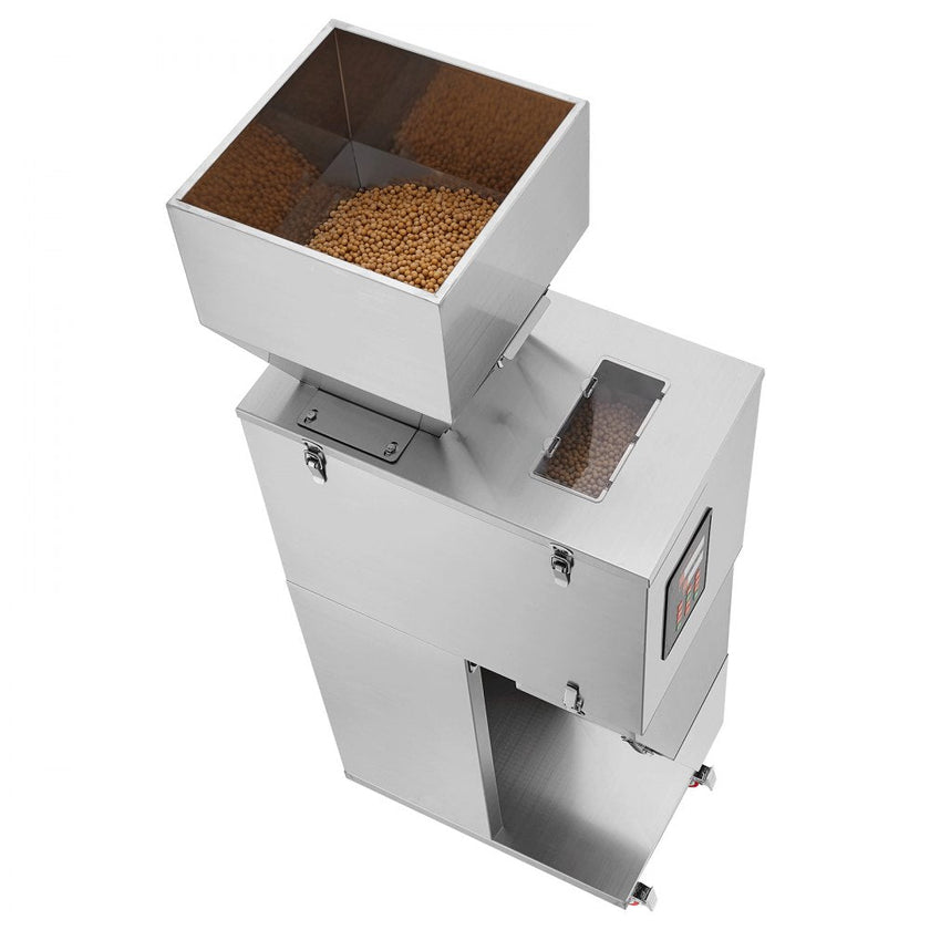 VEVOR Particle Filling Machine, 0.022-2.2 lbs/10-1000g, Automatic Filler Machine with Foot Pedal, Stainless Steel Weighing Filling Machine, Weigh Filler for Beans Seeds Grains Tea Granular Packing