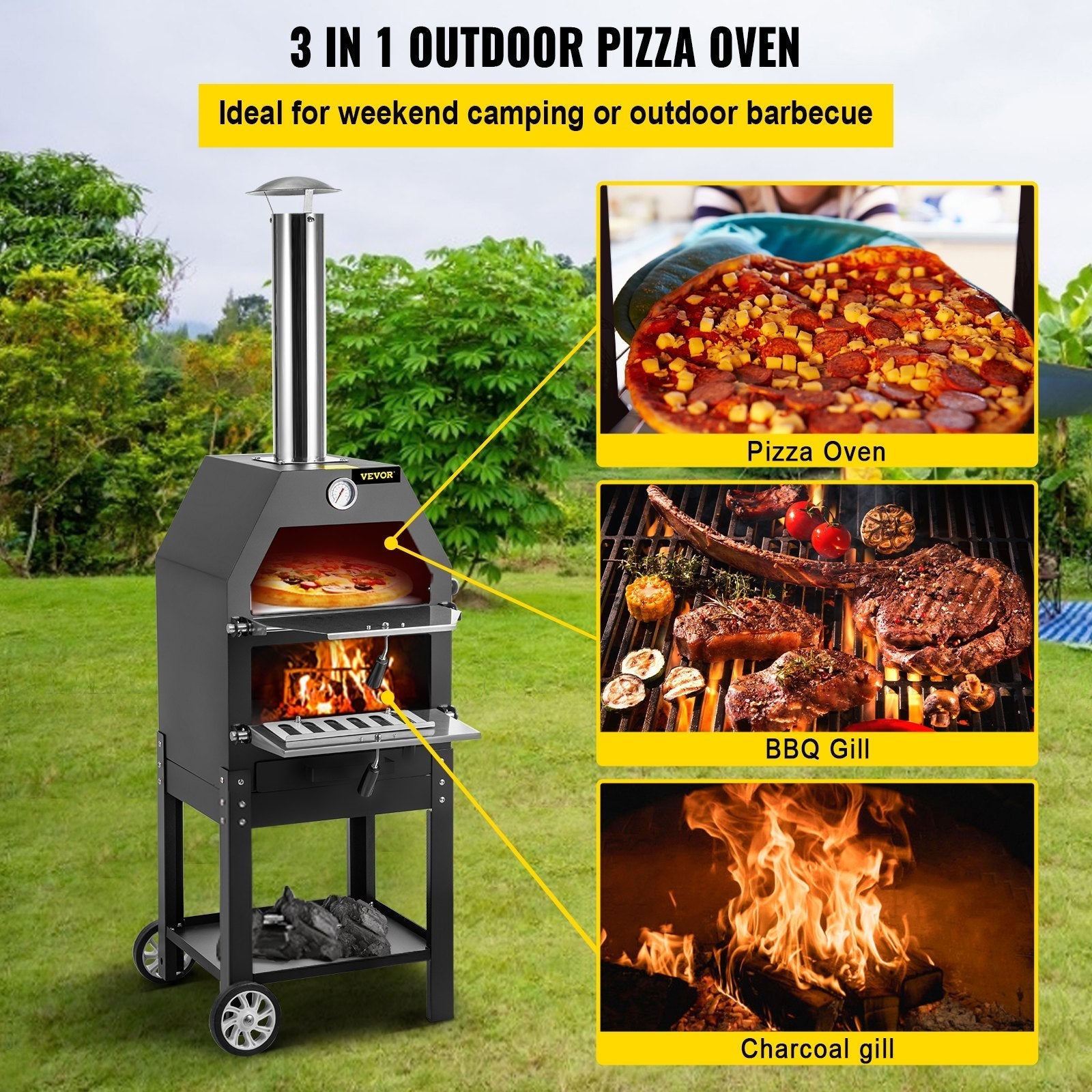 VEVOR Outdoor Pizza Oven, 12\