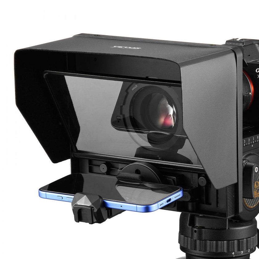 VEVOR 10'' Portable Teleprompter Remote for Webcam Smartphone Live Streaming