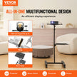 VEVOR Projector Stand with Wheels Projector Floor Stand Height from 22.8-57.3