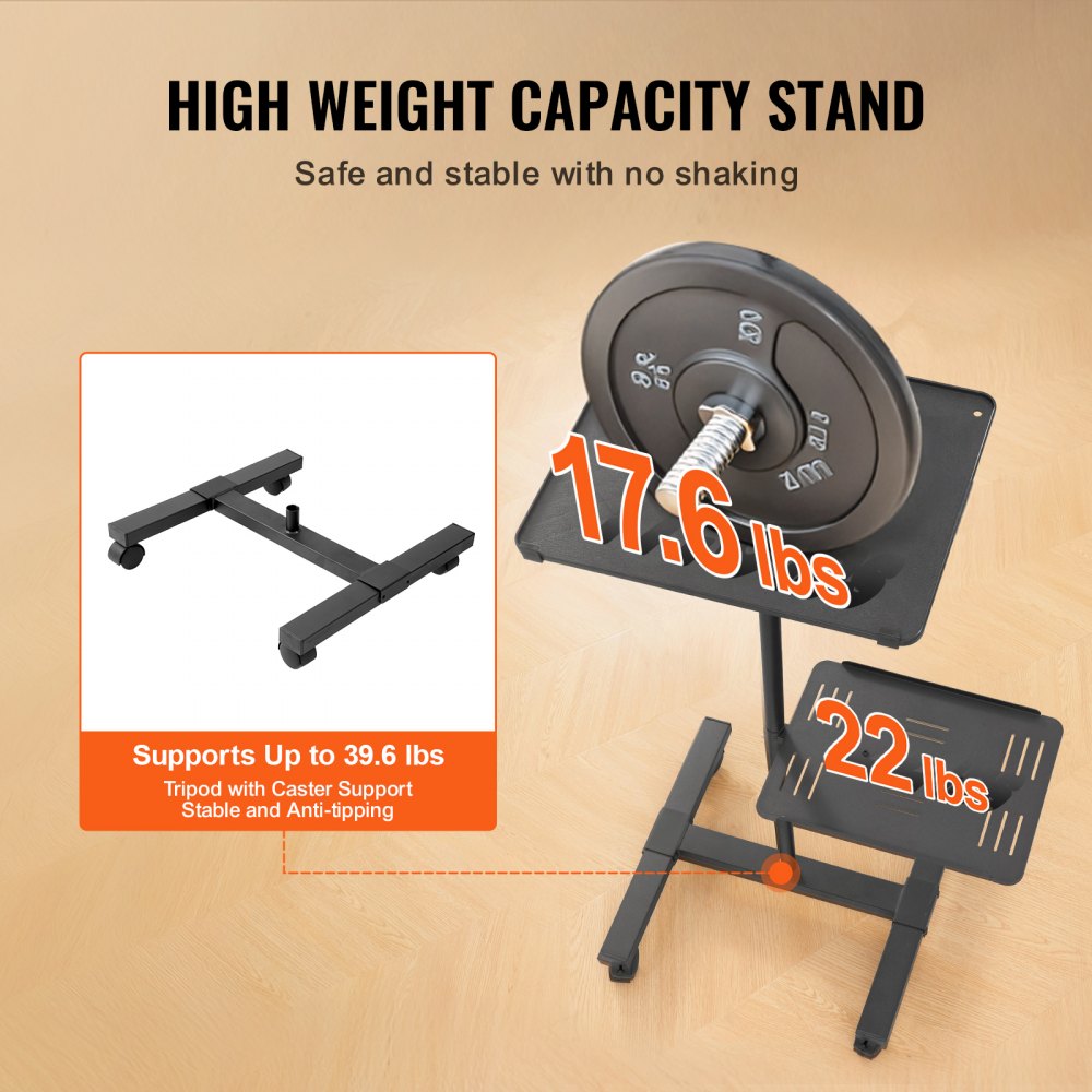 VEVOR Projector Stand with Wheels Projector Floor Stand Height from 22.8-57.3