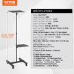 VEVOR Projector Stand with Wheels Projector Floor Stand Height from 22.8-57.3