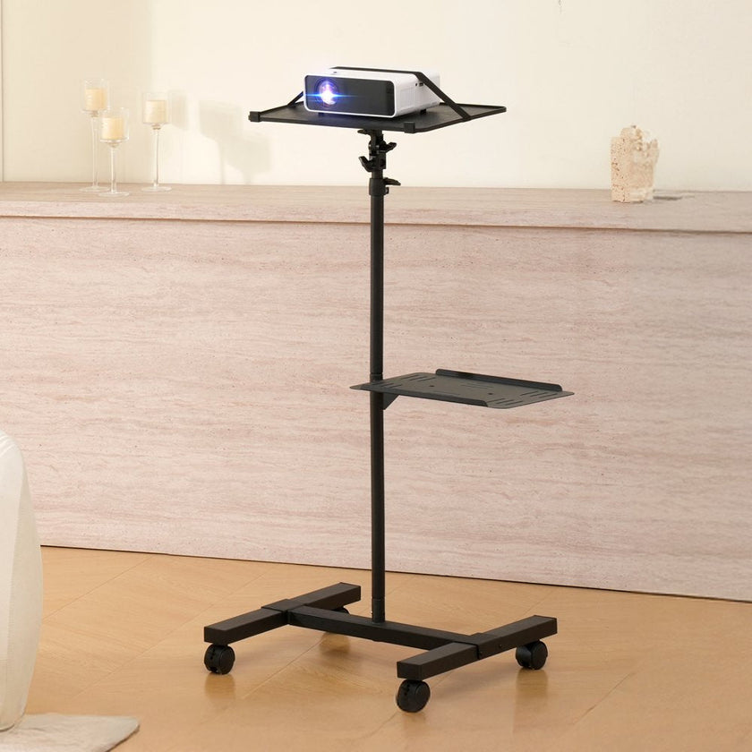 VEVOR Projector Stand with Wheels Projector Floor Stand Height from 22.8-57.3