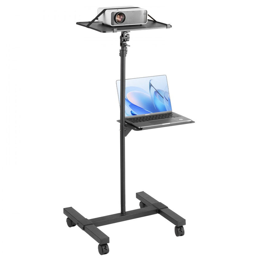 VEVOR Projector Stand with Wheels Projector Floor Stand Height from 22.8-57.3