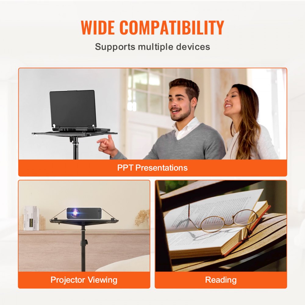 VEVOR Projector Stand Projector Floor Stand Adjustable Height from 30.3 to 63.4