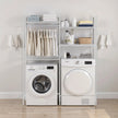 VEVOR Over Washer and Dryer Storage Shelf Two Row 4 Tiers Washer Rack White