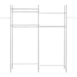 VEVOR Over Washer and Dryer Storage Shelf Two Row 4 Tiers Washer Rack White