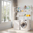 VEVOR Over Washer and Dryer Storage Shelf Two Row 6 Tiers Washer Rack White