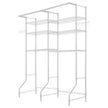 VEVOR Over Washer and Dryer Storage Shelf Two Row 6 Tiers Washer Rack White
