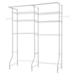 VEVOR Over Washer and Dryer Storage Shelf Two Row 6 Tiers Washer Rack White