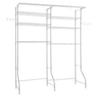 VEVOR Over Washer and Dryer Storage Shelf Two Row 6 Tiers Washer Rack White