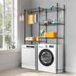 VEVOR Over Washer and Dryer Storage Shelf Two Row 5 Tiers Washer Rack Black