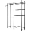 VEVOR Over Washer and Dryer Storage Shelf Two Row 5 Tiers Washer Rack Black