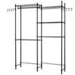 VEVOR Over Washer and Dryer Storage Shelf Two Row 5 Tiers Washer Rack Black