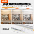 VEVOR 4FT LED Wraparound Light, 50W, 5500LM Flush Mount LED Shop Light, 3000K/4000K/5000K Adjustable LED Kitchen Ceiling Lighting Fixtures for Garage Office Laundry Fluorescent Tube Replacement, FCC