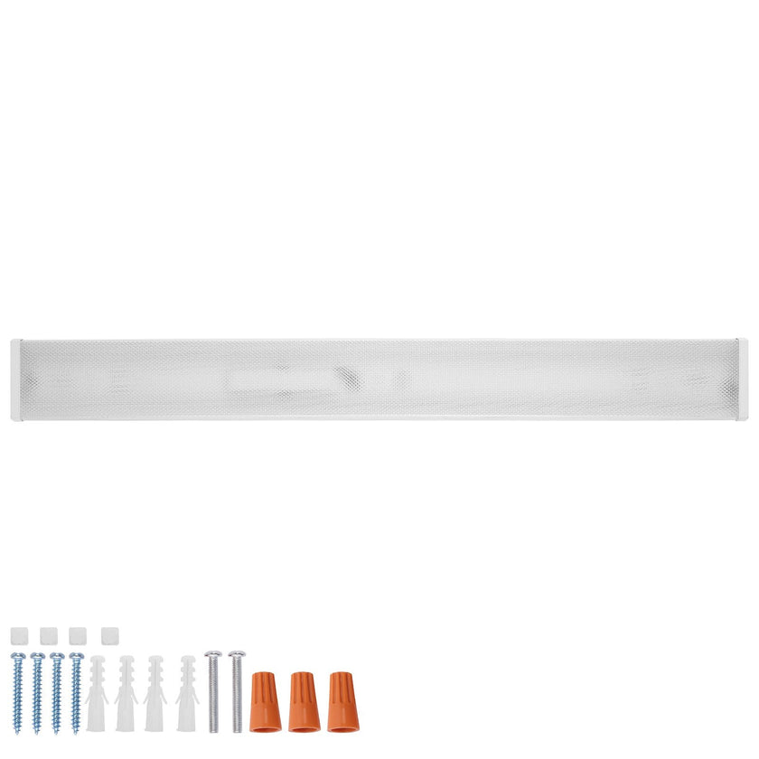 VEVOR 4FT LED Wraparound Light, 50W, 5500LM Flush Mount LED Shop Light, 3000K/4000K/5000K Adjustable LED Kitchen Ceiling Lighting Fixtures for Garage Office Laundry Fluorescent Tube Replacement, FCC